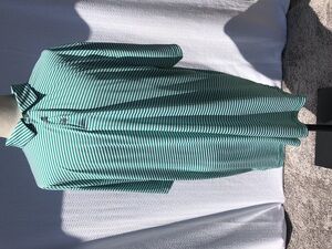 Pro Tour Mens Golf Teal Striped Polo Shirt Coolplay Short Sleeve Size 3X